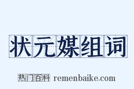 状元媒组词是什么意思的图片